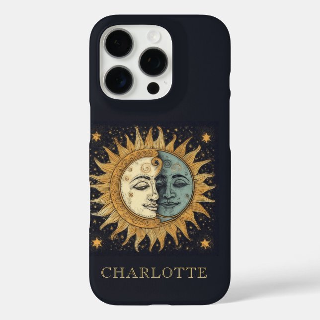 Coques Case-Mate iPhone Lune solaire céleste personnalisée (Verso)