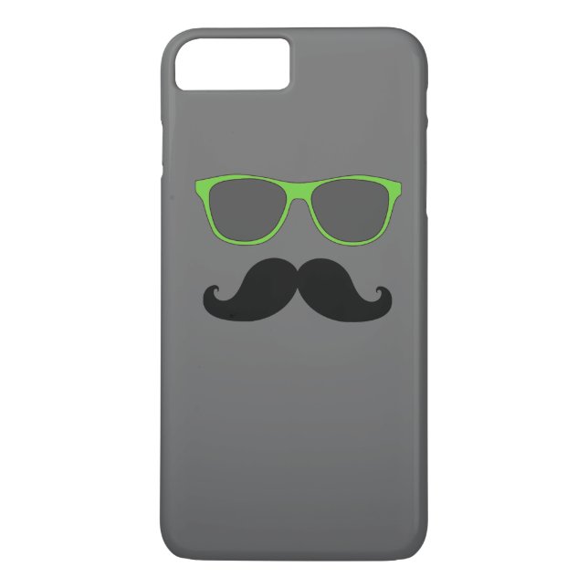 COQUES Case-Mate iPhone LUNETTES DE SOLEIL DRÔLES DE VERT DE MOUSTACHE (Dos)