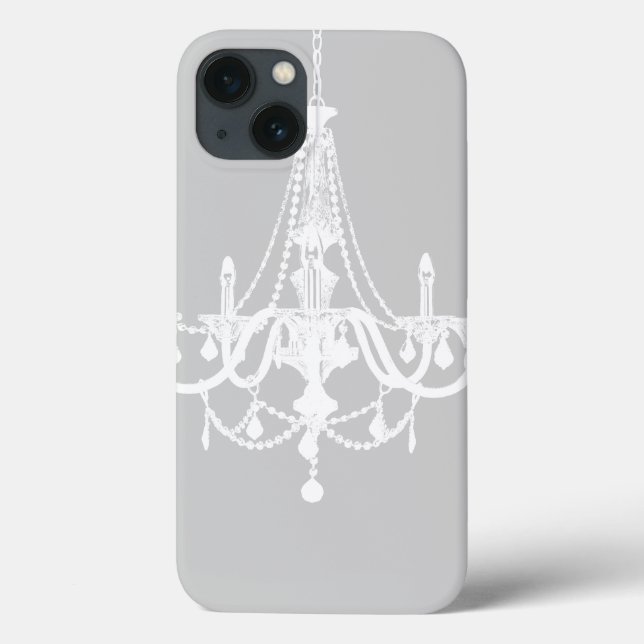 Coques Case-Mate iPhone Lustre blanc et gris chic (Verso)