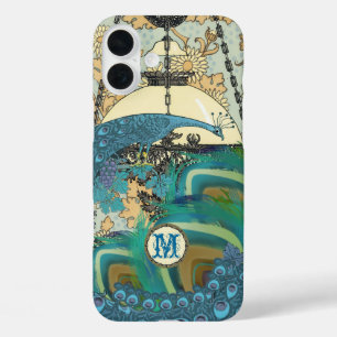 Coques iPhone 16 Plus Lustre Peacock Art Nouveau vintage