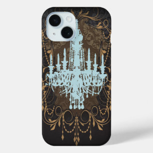 Coque Pour iPhone 15 lustre vintage art déco steampunk