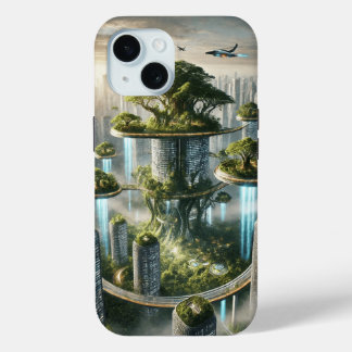Coque Pour iPhone 15 L'utopie de Forest City