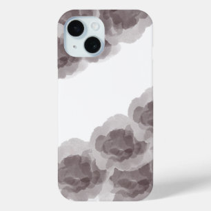 Coque Pour iPhone 15 Luxe Brown Magic Rose Aquarelle Art Abstrait