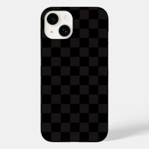 Coque Pour iPhone 14 Luxe Brown/Noir À damiers