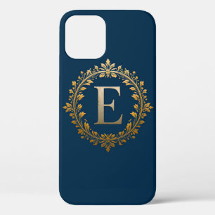 Case-Mate iPhone Case 👑 Luxe Monogramme E Or Initiales Pailletées Éléga