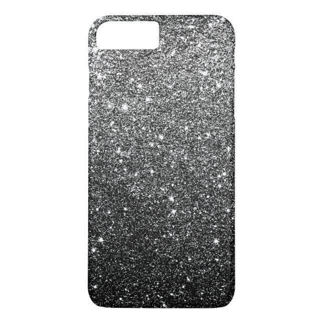 Coques Case-Mate iPhone Luxe noir élégant de parties scintillantes (Dos)