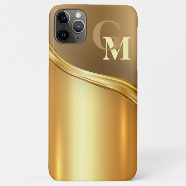 Coques Case-Mate iPhone Luxe personnalisé Look moderne Or (Dos)