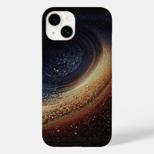 Coque Pour iPhone 14 Luxueux Galaxie en Mosaïque Tourbillon Cosmique Or