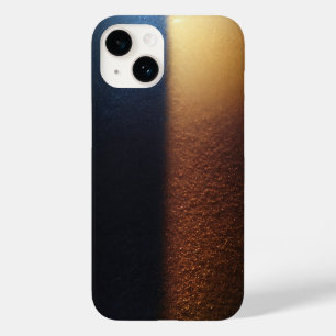 Coque Pour iPhone 14 Luxueux Glitter Bleu Profond et Or Pailleté Contra