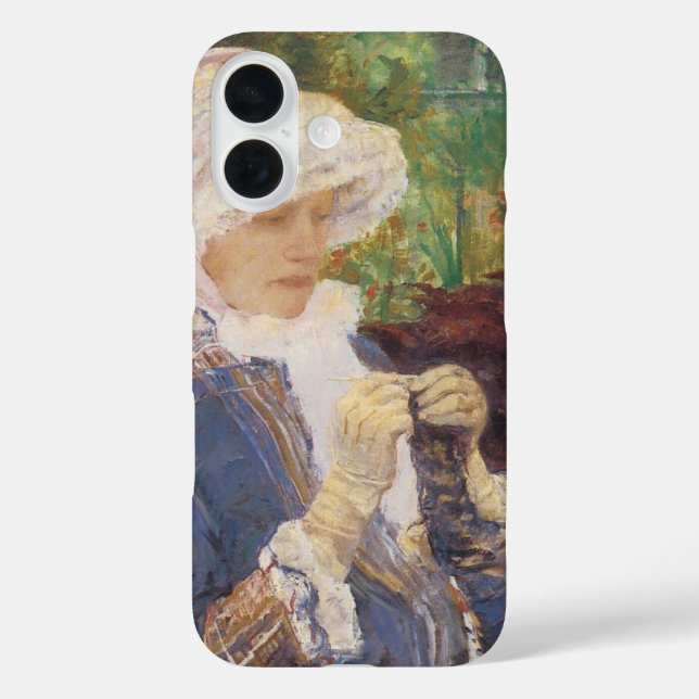 Coques Case-Mate iPhone Lydia Crocheting en Jardin à Marly, Mary Cassatt (Verso)