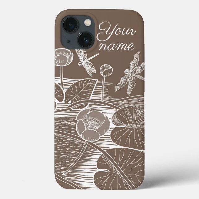 Coques Case-Mate iPhone Lys d'eau marron (Verso)