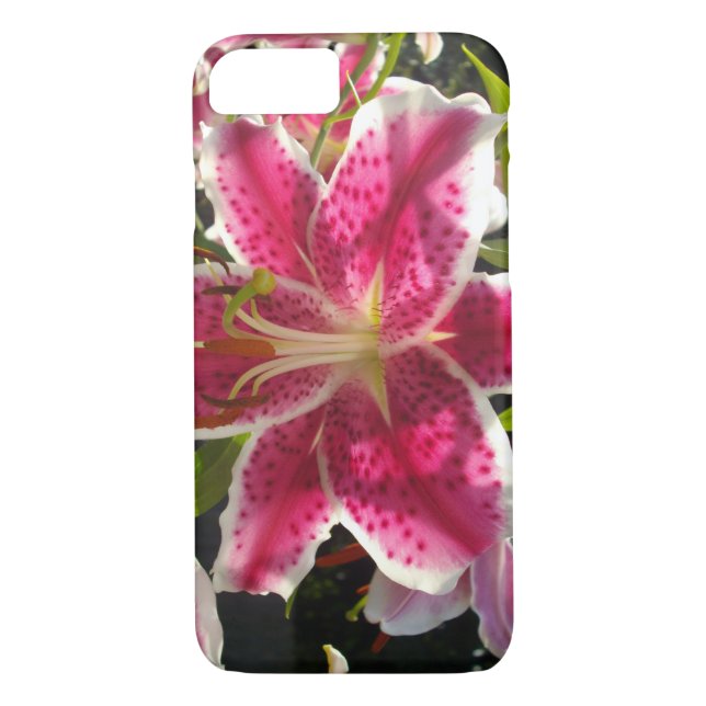 Coques Case-Mate iPhone Lys roses fleurs tropicales roses rose (Dos)