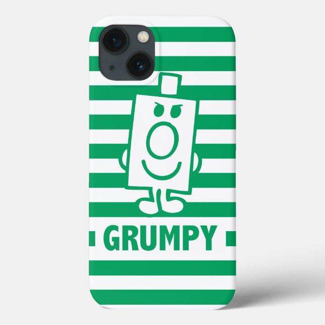 Coques Case-Mate iPhone M. Grumpy | Grin escarpé et rayures vertes (Verso)