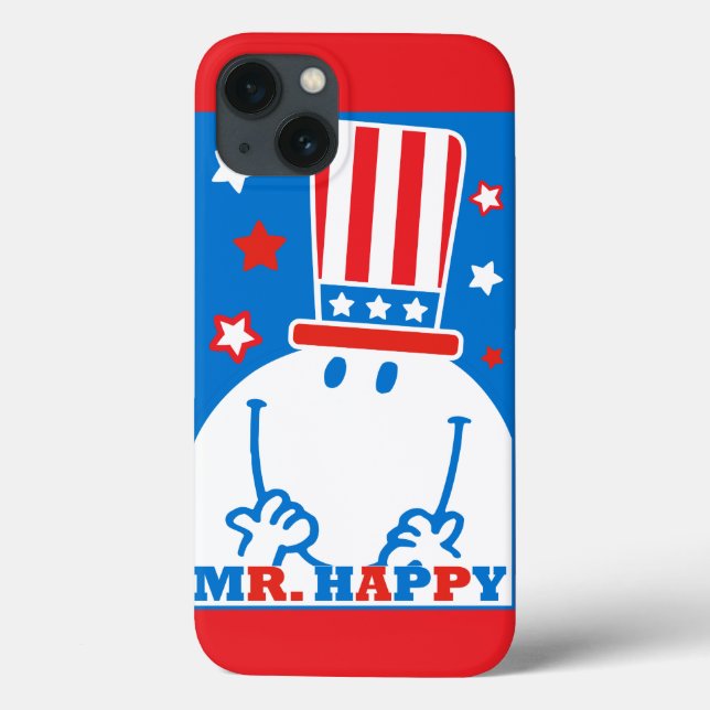 Coques Case-Mate iPhone M. Happy Avec Le Casquette Patriotique (Verso)
