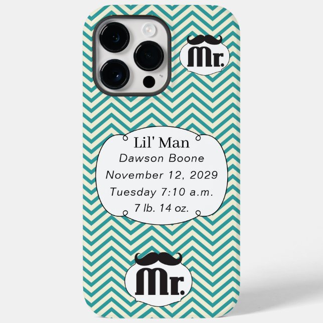 Coques Case-Mate iPhone M. Mustache Jaune et Vert (Verso)