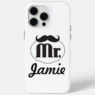 Coque iPhone 15 Pro Max M. Mustache Retro Cadeaux Hipster Vintages