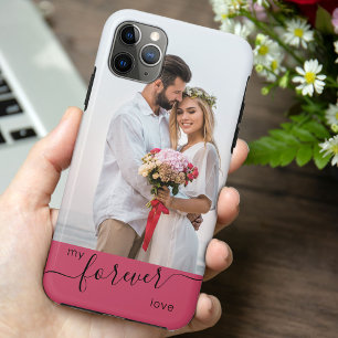 Case-Mate iPhone Case Ma photo de mariage rose romantique pour toujours