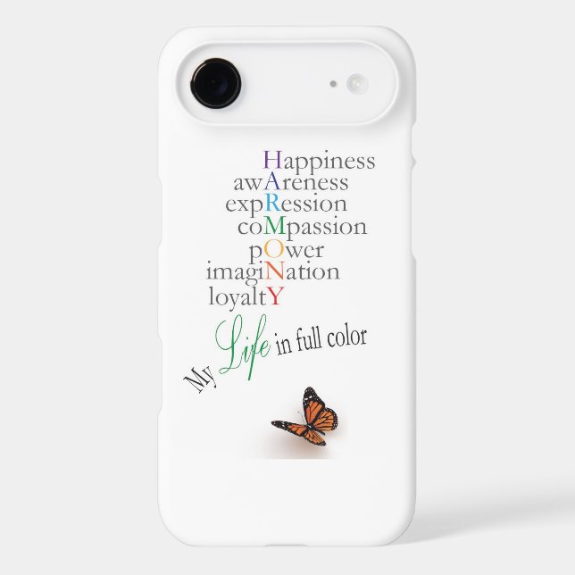 Coques Case-Mate iPhone Ma vie dans polychrome (Verso)