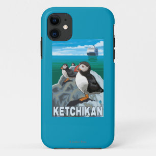 Coque Case-Mate Pour iPhone Macareux et bateau de croisière - Ketchikan,