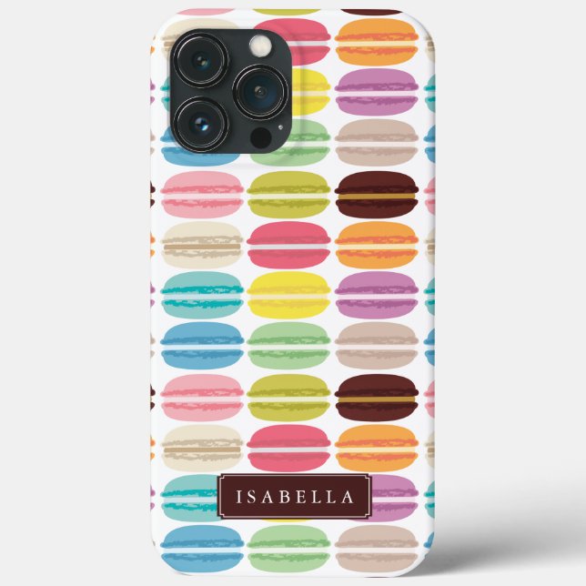 Coques Case-Mate iPhone Macarons arc-en-ciel personnalisés (Verso)