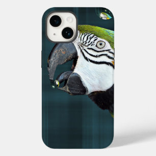 Coque Pour iPhone 14 Macaw Parrot avec bulles