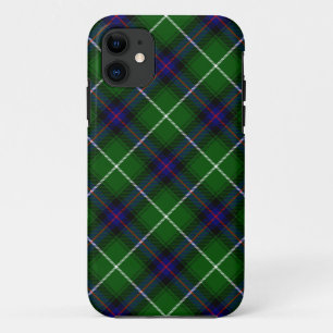 Coque iPhone 11 MacDonald tartan bleu vert plaid