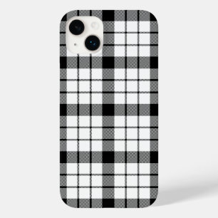 Coque Pour iPhone 14 Plus MacFarlane tartan noir blanc plaid