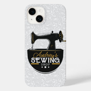 Coque Pour iPhone 14 Machine à coudre antique AJOUTER LE NOM Seamstress