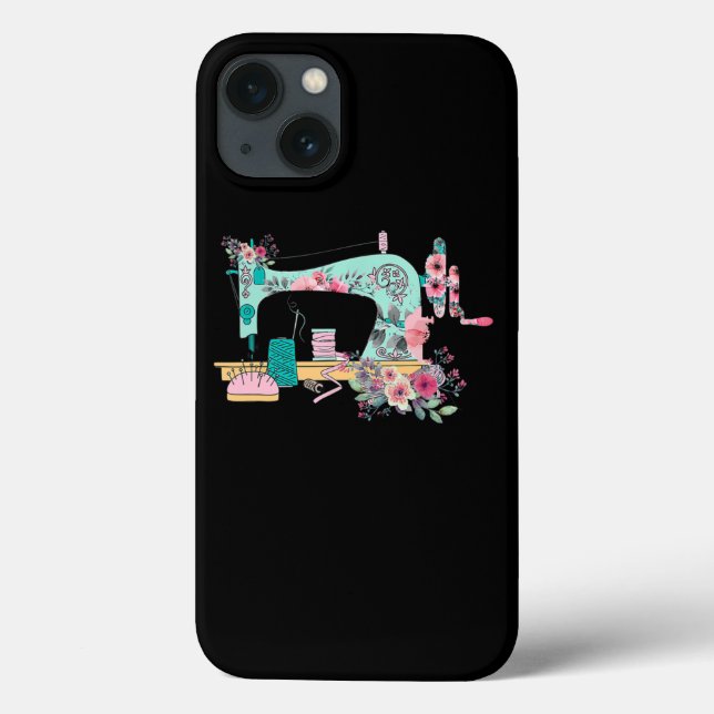 Coques Case-Mate iPhone Machine à coudre Caillage Fleur Joli Quilter Cadft (Verso)