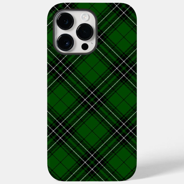 Coques Case-Mate iPhone MacLean Tartan vert et noir plaid (Verso)