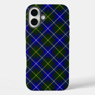 Coques iPhone 16 Plus Macneil de Barra tartan bleu vert plaid