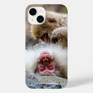Coque Pour iPhone 14 Macque Monkey, photo japonaise de singe