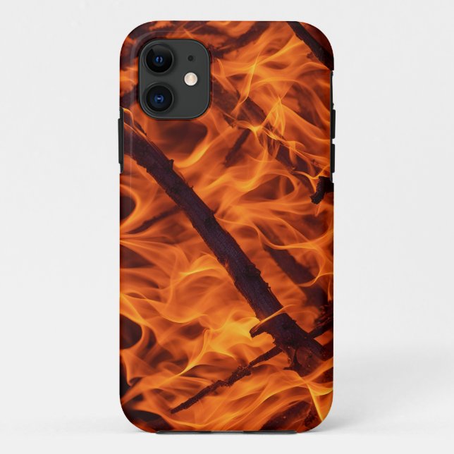 Coques Case-Mate iPhone Macro de flamme de feu dans la cheminée (Dos)