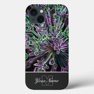 Case-Mate iPhone Case Macro fleur néon-pop-art avec Monogramme ! Coque-M