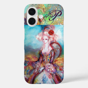 COQUE POUR iPhone 16 MADAME POMPADOUR, ÉLÉGANT MONOGRAMME DE MODE BEAUT