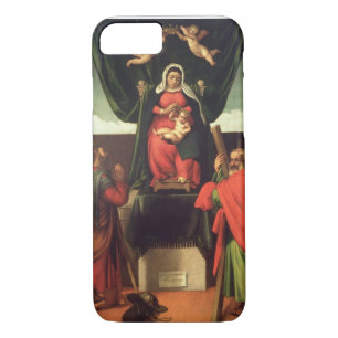 Etui iPhone Case-Mate Madonna et enfant couronnés avec quatre saints,