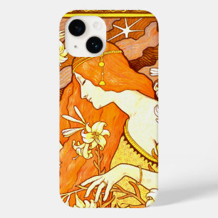 Coque Pour iPhone 14 Magazine poster vintage Art Nouveau Femme