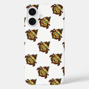 Coques iPhone 16 Mage de l'âge d'Oz, Lion portant des lunettes vert