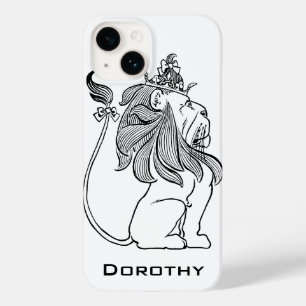Coque Pour iPhone 14 Mage de l'âge vintage de Oz, Lion peureux avec cou