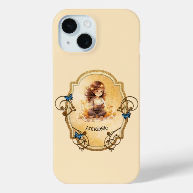 Coques Case-Mate iPhone Magical Little Girl Reading a Book  (Verso)