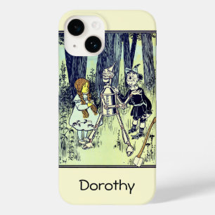 Coque Pour iPhone 14 Magicien d'Oz vintage, Dorothy rencontre l'Homme d