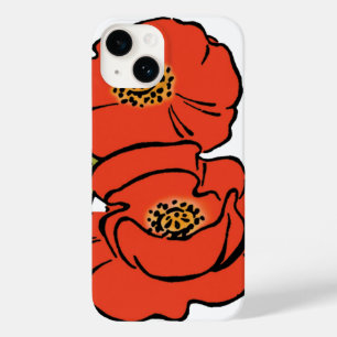 Coque Pour iPhone 14 Magicien vintage des pavots rouges Oz dans le prin