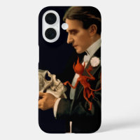 Magicien vintage, Thurston tenant un crâne humain