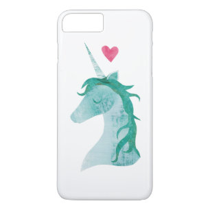 Coque Case-Mate Pour iPhone Magie bleue de licorne avec le coeur