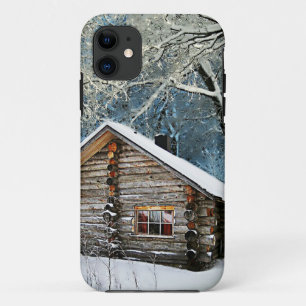 Case-Mate iPhone Case Magie hivernale Rustique Cabine de billes