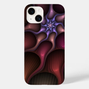 Coque Pour iPhone 14 Magique brillant Abstrait rayé coloré Fractal
