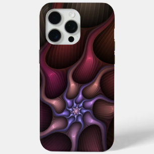 Coque iPhone 15 Pro Max Magique brillant Abstrait rayé coloré Fractal