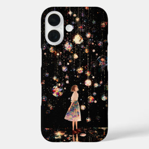 Coque Pour iPhone 16 Magiques Orbes Lumineuses et Ciel Nocturne Étoilé