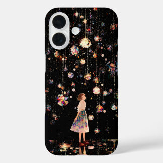 Coque Pour iPhone 16 Magiques Orbes Lumineuses et Ciel Nocturne Étoilé 