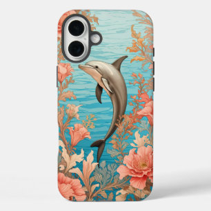 Coques iPhone 16 Plus Magnifique dauphin vintage